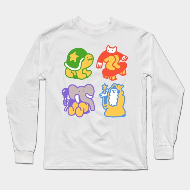 Doodle Buddies Long Sleeve T-Shirt by obinsun